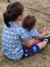 Load image into Gallery viewer, LAST ONE 8-10 Short Sleeved Blue Bike Tee