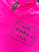 Load image into Gallery viewer, L Fitted pink 'Overthinkers' tee