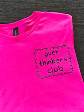 Load image into Gallery viewer, L Fitted pink 'Overthinkers' tee