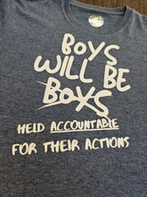 Load image into Gallery viewer, 13-14  Boys will be Held Accountable Blue short sleeved tee