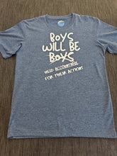 Load image into Gallery viewer, 13-14  Boys will be Held Accountable Blue short sleeved tee