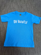 Load image into Gallery viewer, 1-2  'Oh Biscuits' Blue short sleeved tee
