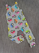 Load image into Gallery viewer, 3-6m  Multicoloured Tractor Dungarees