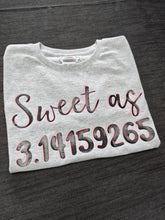 Load image into Gallery viewer, 7-8 Sweet as pie Grey short sleeved tee