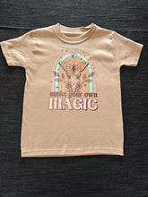 Load image into Gallery viewer, 3-4 'Make your own Magic' tan short sleeved tee