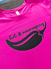 Load image into Gallery viewer, XL Ladies 'Hot and Neurospicy' Tee