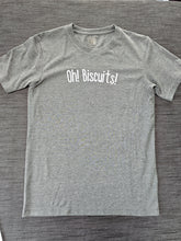 Load image into Gallery viewer, 11-12 'Oh Biscuits' Dark Grey short sleeved tee