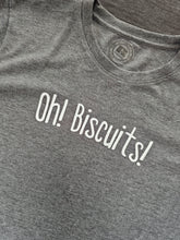 Load image into Gallery viewer, 11-12 'Oh Biscuits' Dark Grey short sleeved tee
