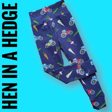 Load image into Gallery viewer, LAST PAIR 3-4 Navy Vegetable Farming Slim Leggings