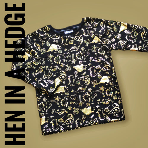 5-6 Long Sleeved Gold Dino Top