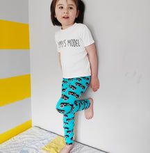 Load image into Gallery viewer, Teal Racer Leggings